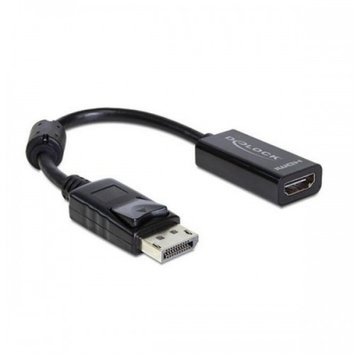 DisplayPort to HDMI Adapter DELOCK Adaptador DisplayPort > HDMI 13 cm Black image 1