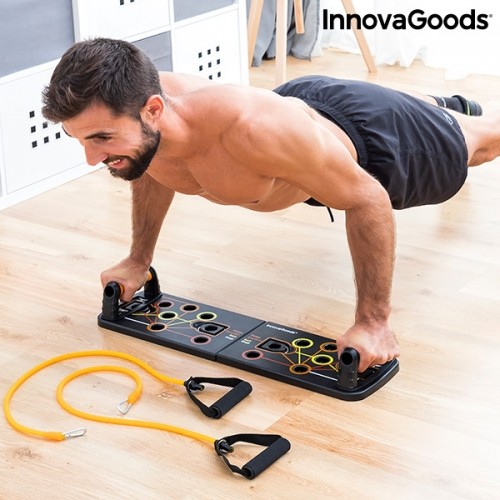 Push-Up Board with Resistance Bands and Exercise Guide Pulsher InnovaGoods image 1
