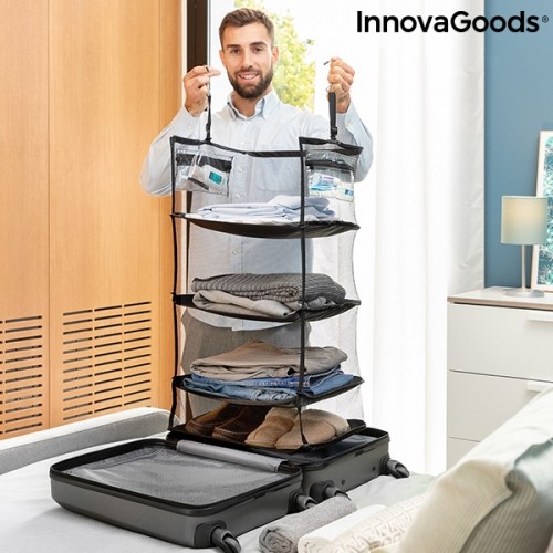 Foldable, Portable, Shelving Unit for Organising Luggage Sleekbag InnovaGoods image 1