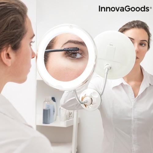 LED magnifying mirror with Flexible Arm and Suction Pad Mizoom InnovaGoods image 1