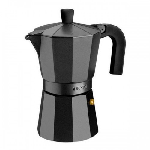 Italian Coffee Pot Monix Braisogona_M640003 Black Aluminium 3 Cups image 1