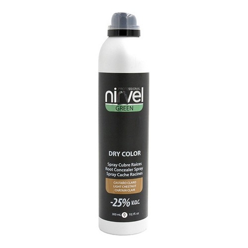 Спрей для закрашивания седых волос Green Dry Color Nirvel Светло-коричневый (300 ml) image 1