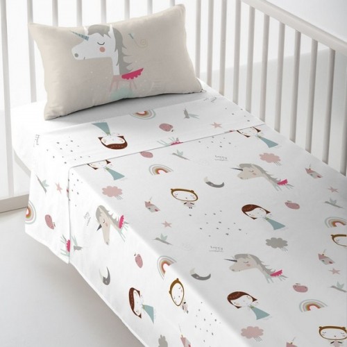 Комплект простыней для детской кроватки Haciendo el Indio Pink Unicorn image 1