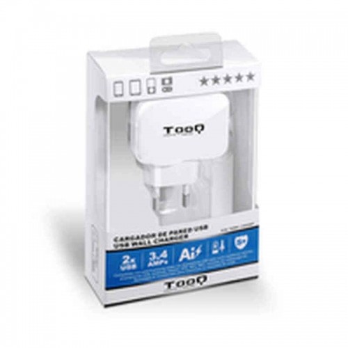 Сетевое зарядное устройство TooQ TQWC-1S02WT USB x 2 17W image 1