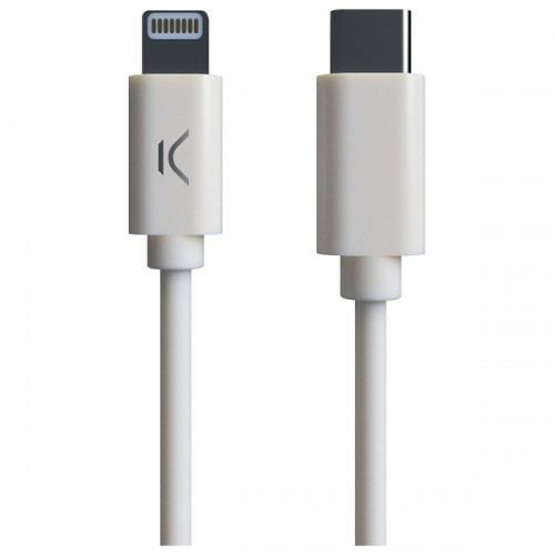 USB-C to Lightning Cable KSIX MFI (1 m) White image 1