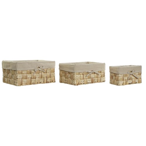 Набор корзин DKD Home Decor лён волокно Bali (3 pcs) image 1