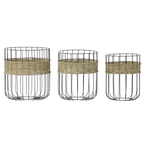 Набор корзин DKD Home Decor Металл волокно Loft (3 pcs) image 1