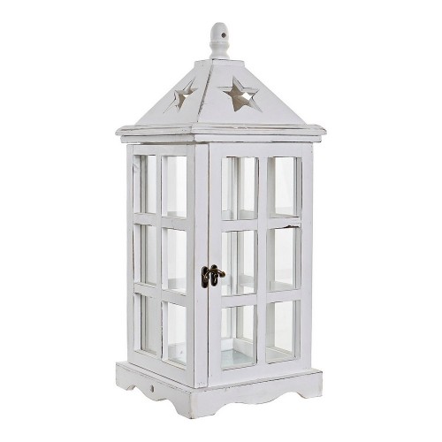 Lantern DKD Home Decor White Crystal Pinewood (21 x 21 x 51 cm) image 1