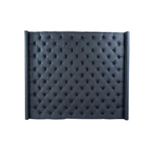 Изголовье кровати DKD Home Decor Синий полиэстер Деревянный MDF (198 x 20 x 170 cm) image 1