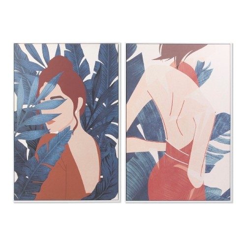 Glezna DKD Home Decor Woman Canvas (2 pcs) (83 x 4.5 x 123 cm) image 1
