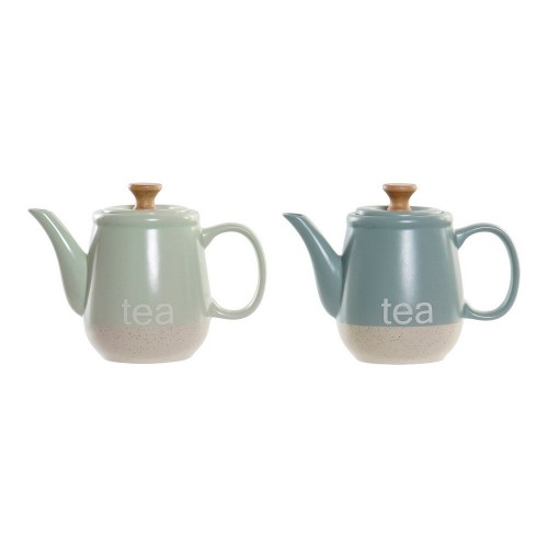 Teapot DKD Home Decor 8424001793235 Blue Green Stoneware 1 L 22,5 x 12 x 16,5 cm (2 Units) image 1