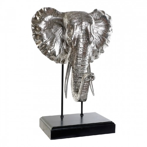 Decorative Figure DKD Home Decor RF-177266 42 x 30 x 56 cm Elephant Silver Black Resin Colonial MDF Wood image 1