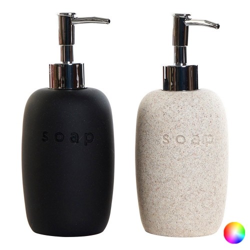 Soap Dispenser DKD Home Decor PVC Stoneware Scandinavian 8 x 8 x 18 cm (2 Units) image 1