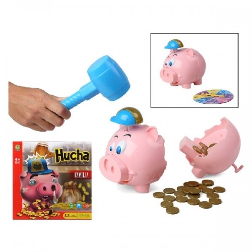 Educational Game Piggy bank Spanish Pink (27 x 27 cm) image 1