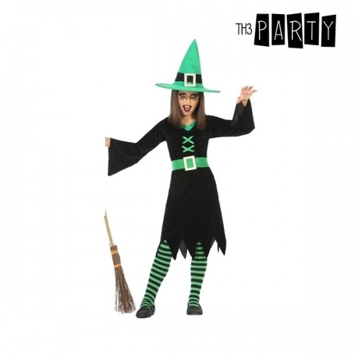 Bigbuy Carnival Маскарадные костюмы для детей Ведьма Зеленый (3 Pcs) image 1