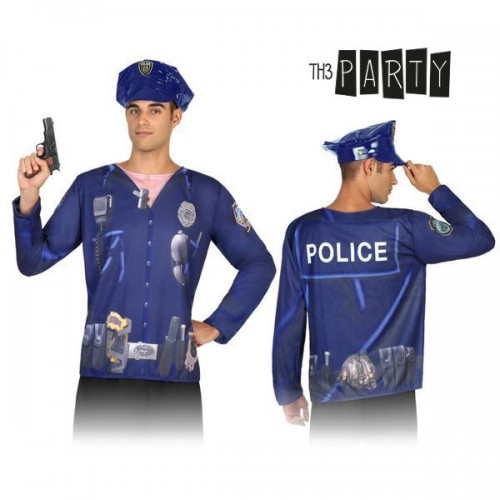 Bigbuy Carnival Pieaugušo t-krekls 7598 Policists image 1