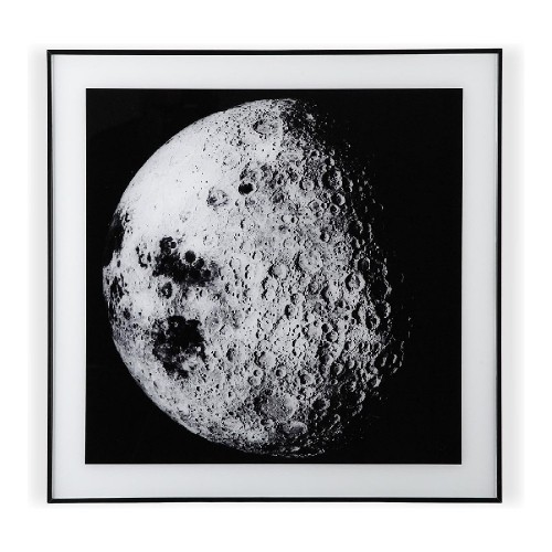 Bigbuy Home Glezna Moon Stikls (2 x 50 x 50 cm) image 1