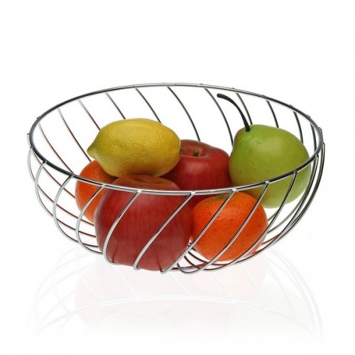Fruit Bowl Metal Chromed (26 x 12 x 26 cm) image 1