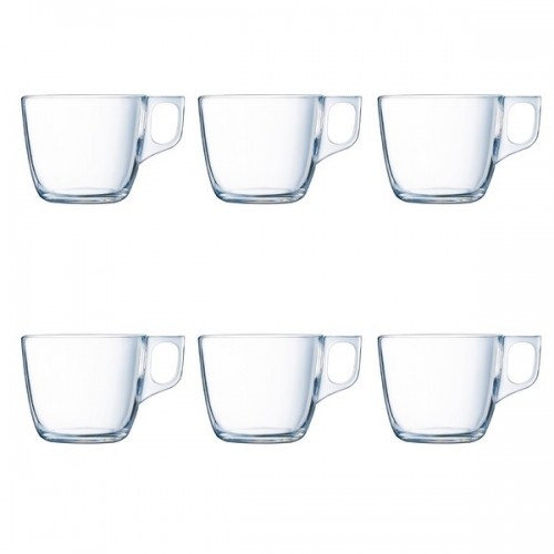 Piece Coffee Cup Set Luminarc Nuevo Transparent Glass 220 ml 6 Pieces (6 pcs) image 1