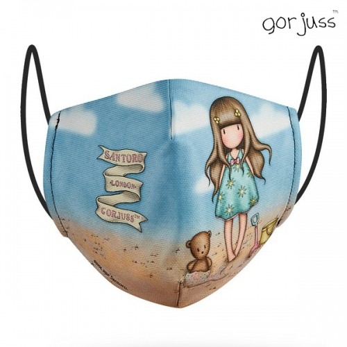 Hygienic Reusable Fabric Mask Gorjuss Sky blue image 1