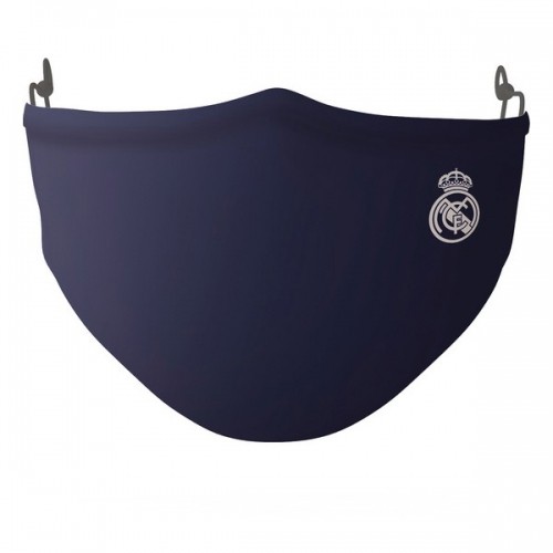 Hygienic Reusable Fabric Mask Real Madrid C.F. Adult Blue image 1