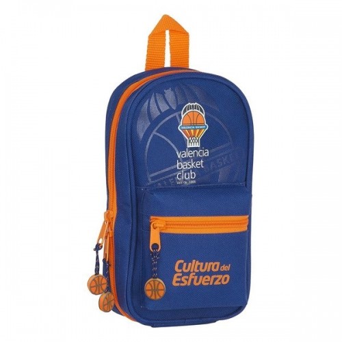 Backpack Pencil Case Valencia Basket M747 Blue Orange 12 x 23 x 5 cm (33 Pieces) image 1