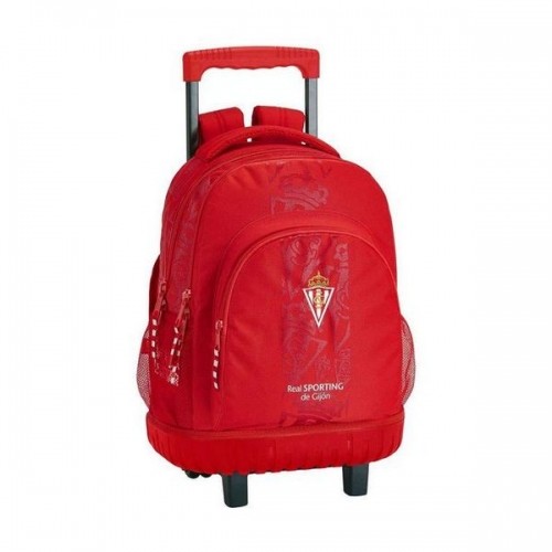 Real Sporting De GijÓn Школьный рюкзак с колесиками Compact Real Sporting de Gijón Красный image 1