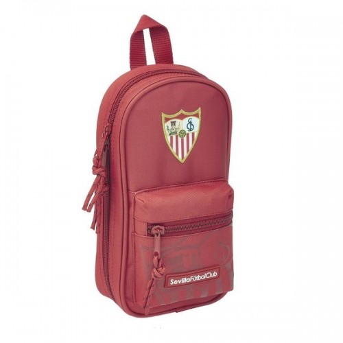 Backpack Pencil Case Sevilla Fútbol Club SAF411956747 Red 12 x 23 x 5 cm (33 Pieces) image 1