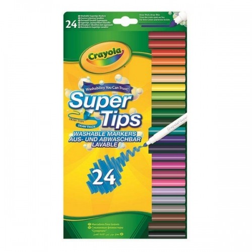 felt-tip pens Crayola B01BF6F20K Washable (24 uds) image 1