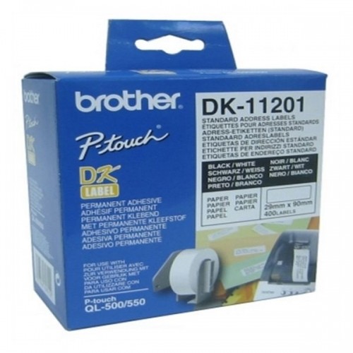 Этикетки для принтера Brother DK11201 29 x 90 mm Белый image 1