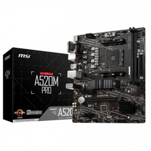 Motherboard MSI A520M PRO mATX AM4 AMD AM4 image 1