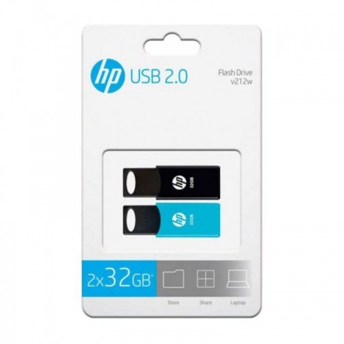 USВ-флешь память HP 212 USB 2.0 Синий/Черный (2 uds) image 1