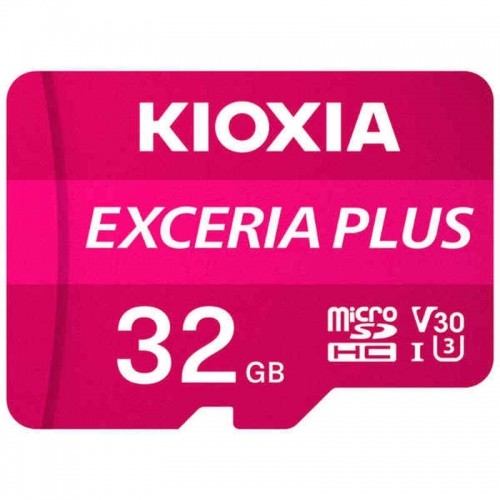 Micro SD Memory Card with Adaptor Kioxia Exceria Plus Pink Class 10 UHS-I U3 image 1