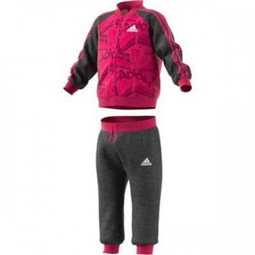 Baby's Tracksuit Adidas I Bball Jog FT Pink Black Multicolour image 1