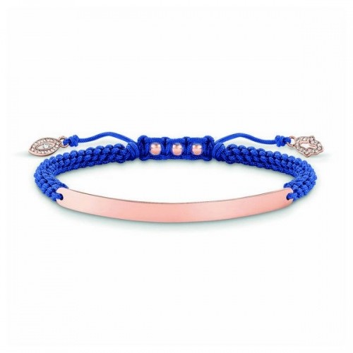 Ladies'Bracelet Thomas Sabo LBA0068-898-1 Blue Rose gold Silver image 1