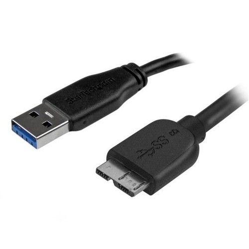 USB to mikro USB kabelis Startech USB3AUB50CMS         Melns image 1