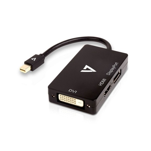 Mini Адаптер для DisplayPort на VGA/DVI/HDMI V7 V7MDP-DPDVIHDMI-1E   Чёрный image 1