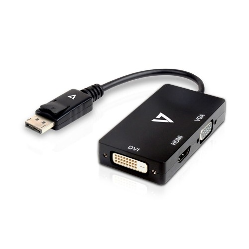 Mini Адаптер для DisplayPort на VGA/DVI/HDMI V7 V7DP-VGADVIHDMI-1E   Чёрный image 1