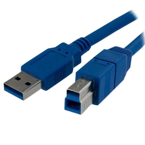 USB A to USB B Cable Startech USB3SAB1M            Blue image 1