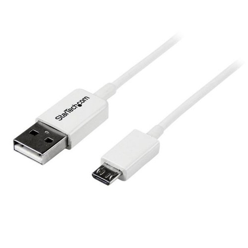 USB to mikro USB kabelis Startech USBPAUB2MW           Balts image 1