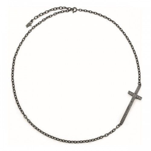 Ladies' Necklace Folli Follie 3N14T019KK_Plata Negra 45 cm image 1