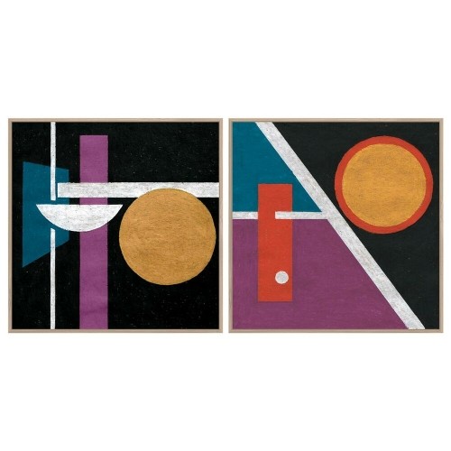 Glezna DKD Home Decor Abstrakts (2 pcs) (83 x 4.5 x 83 cm) image 1