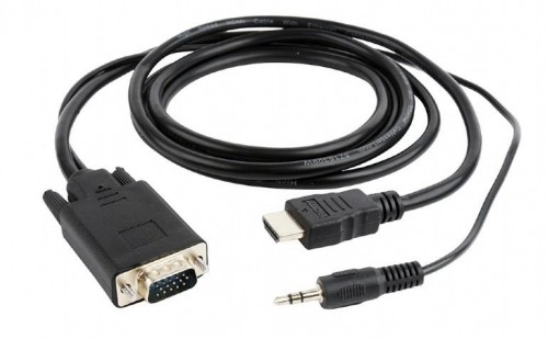 CABLE HDMI-VGA +3.5MM/1.8M A-HDMI-VGA-03-6 GEMBIRD image 1