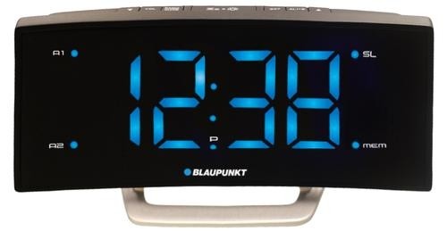 Blaupunkt CR7BK radio Clock Analog &amp; digital Stainless steel image 1
