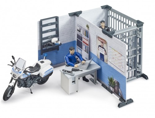 BRUDER 1:16 police station with police motorcycle, 62732 image 1