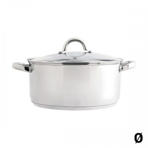Casserole with glass lid Quid Ottawa Stainless steel image 1