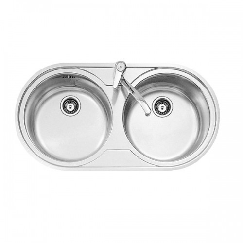 Sink with Two Basins Teka 9025 DUETTA 2C Stainless steel image 1