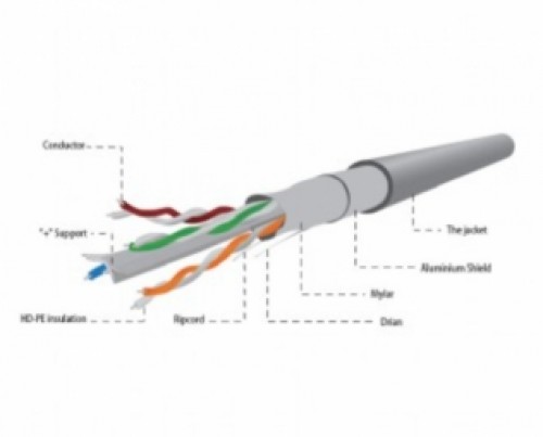 Gembird Foil shielded twisted pair (FTP) LAN cable 100m image 1