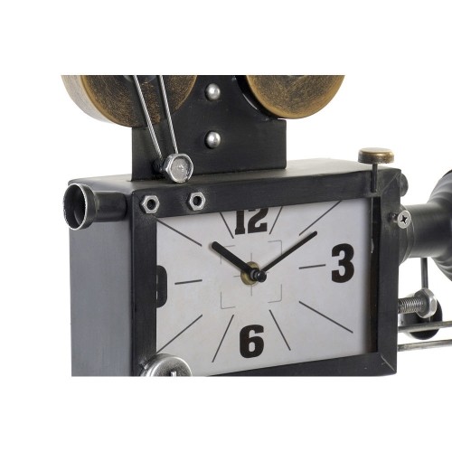 Настольные часы DKD Home Decor Melns Stikls Dzelzs Koks MDF (33 x 16 x 45 cm) image 1