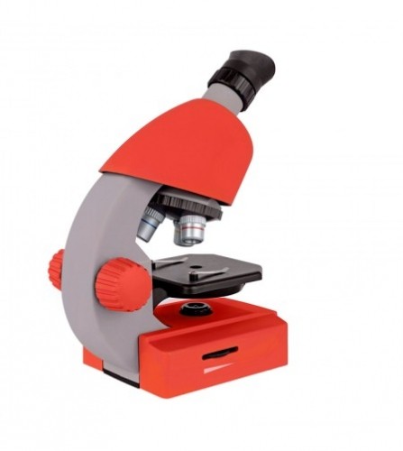 Bresser Juniors 40x-640x Mikroskops Sarkans ar eksperimenta image 1